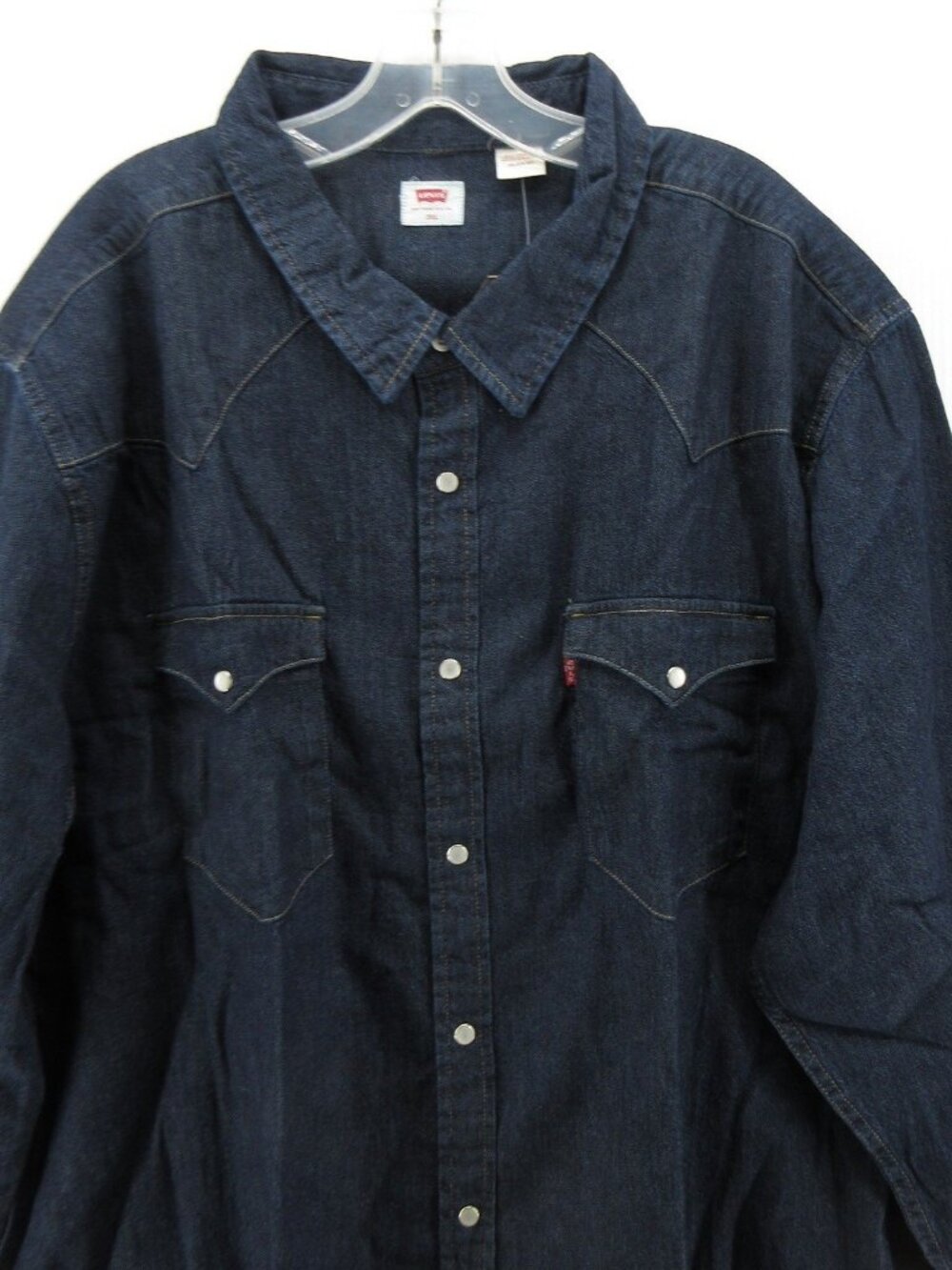 Levis Shirt XXXL Western Pearl Snap Red Tab Denim Cowboy Rodeo NEW - Picture 2 of 16